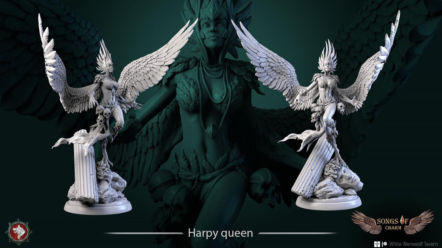 Harpy Queen | TTRPG D&D Miniature | White Werewolf Tavern