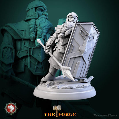 Heavy Armored Dwarves | TABLETOP SCALE | TTRPG D&D Miniature | White Werewolf Tavern