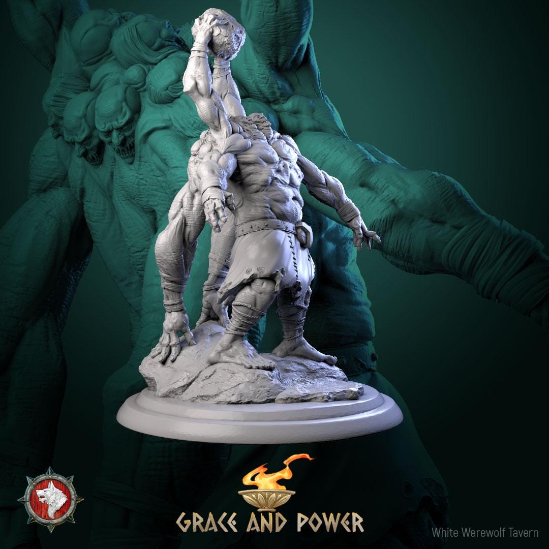 Hecatoncheires | TABLETOP SCALE | TTRPG D&D Miniature | White Werewolf Tavern