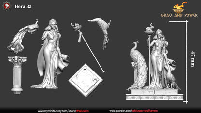 Hera | TABLETOP SCALE | D&D TTRPG Miniature | White Werewolf Tavern