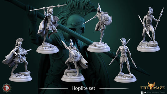Hoplites | TABLETOP SCALE | TTRPG D&D Miniature | White Werewolf Tavern