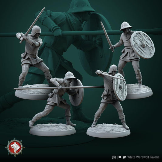 Human Militia | TABLETOP SCALE | TTRPG D&D Miniature | White Werewolf Tavern
