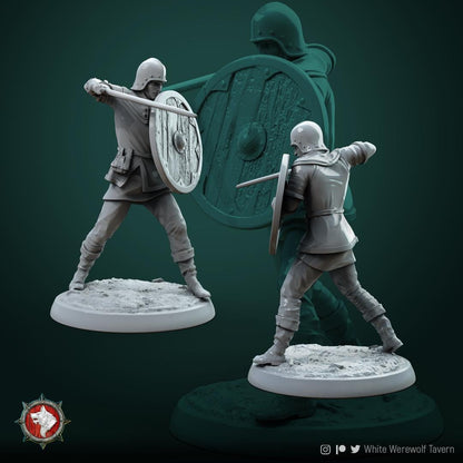 Human Militia | TABLETOP SCALE | TTRPG D&D Miniature | White Werewolf Tavern