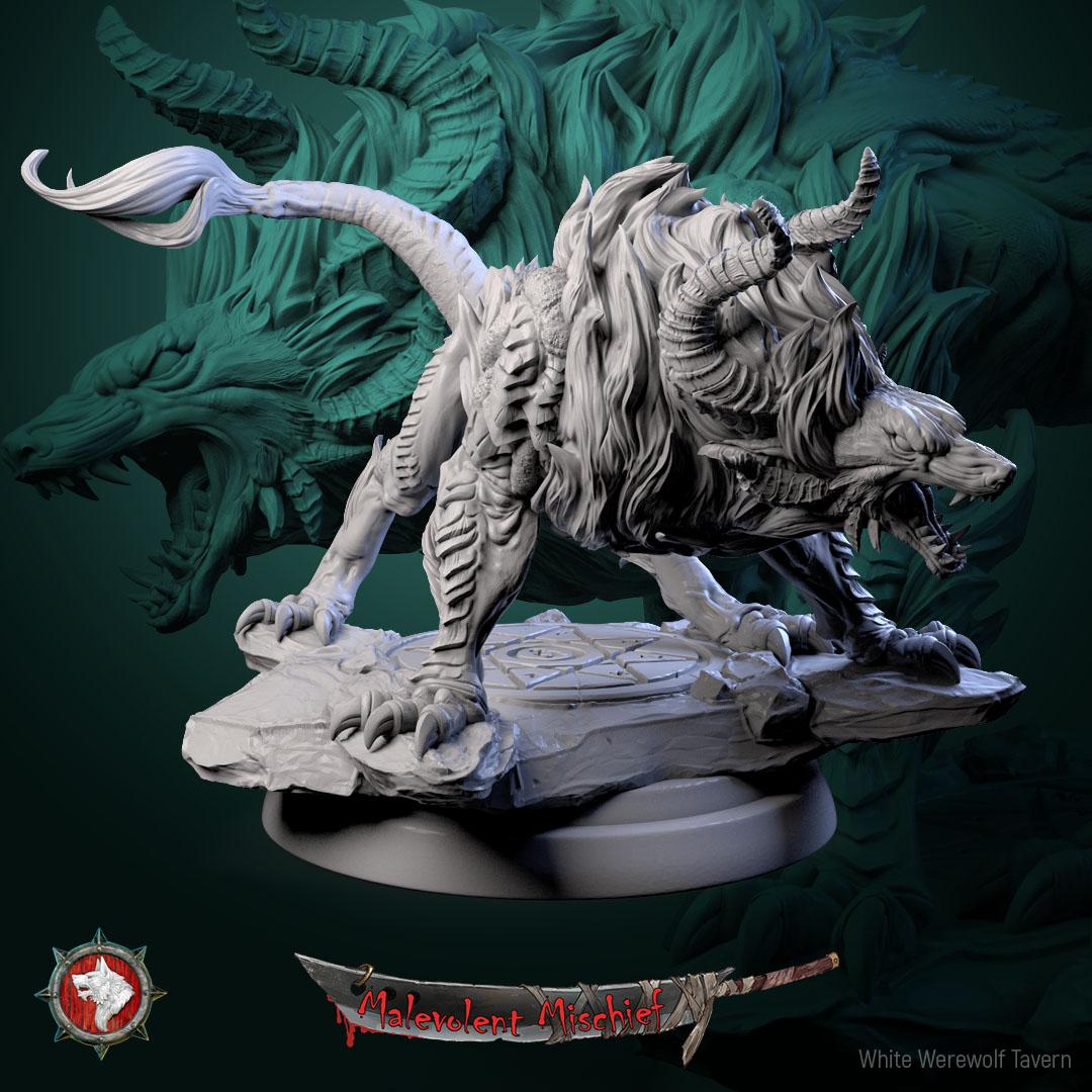 Infernohounds | TABLETOP SCALE | TTRPG D&D Miniature | White Werewolf Tavern