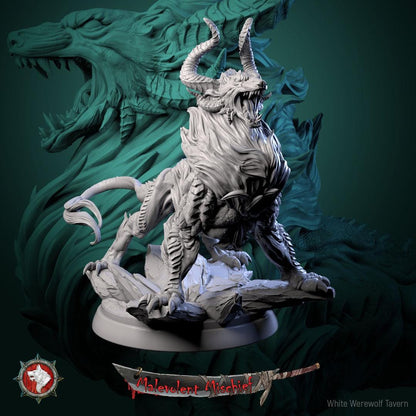 Infernohounds | TABLETOP SCALE | TTRPG D&D Miniature | White Werewolf Tavern