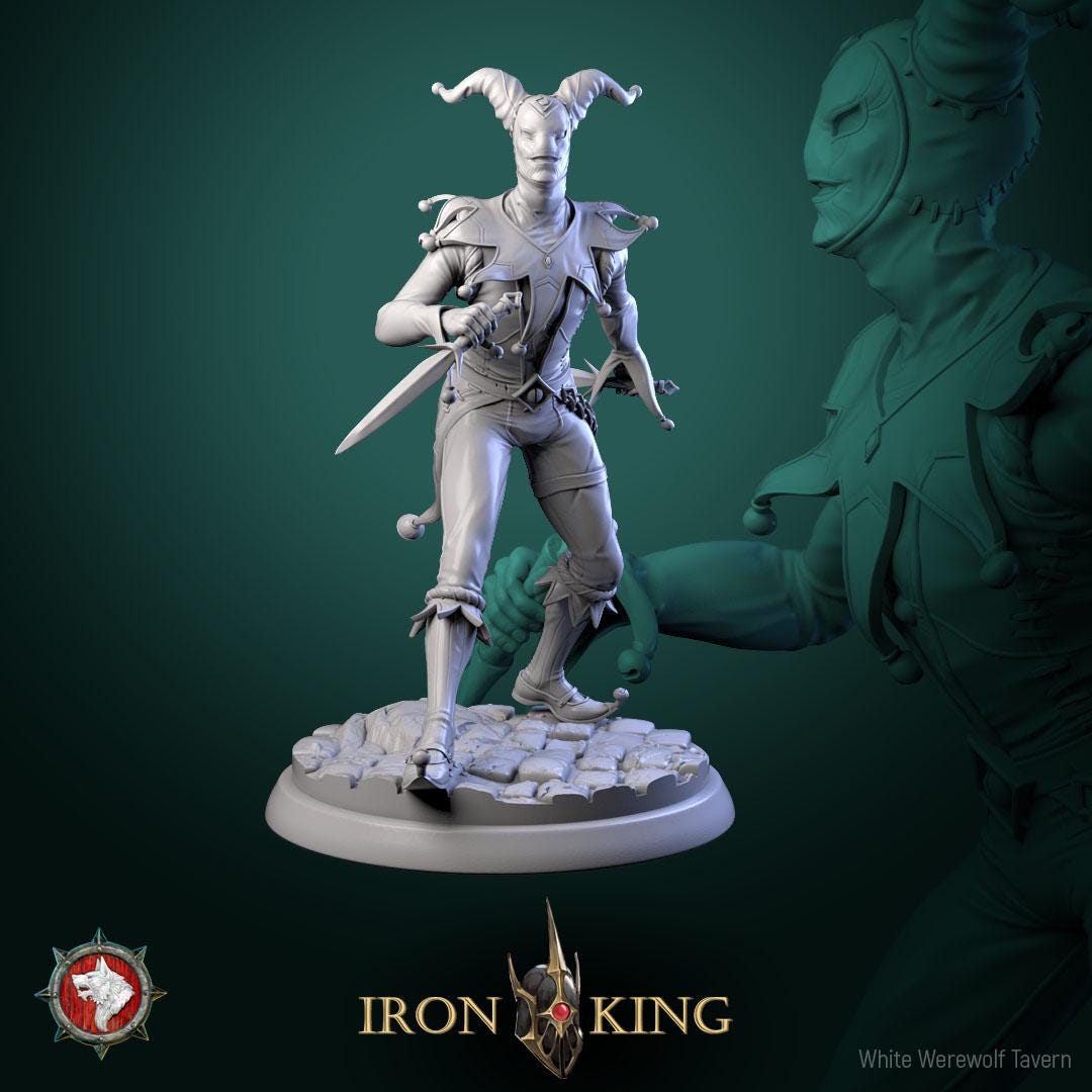 Jester Killers | TABLETOP SCALE | TTRPG D&D Miniature | White Werewolf Tavern