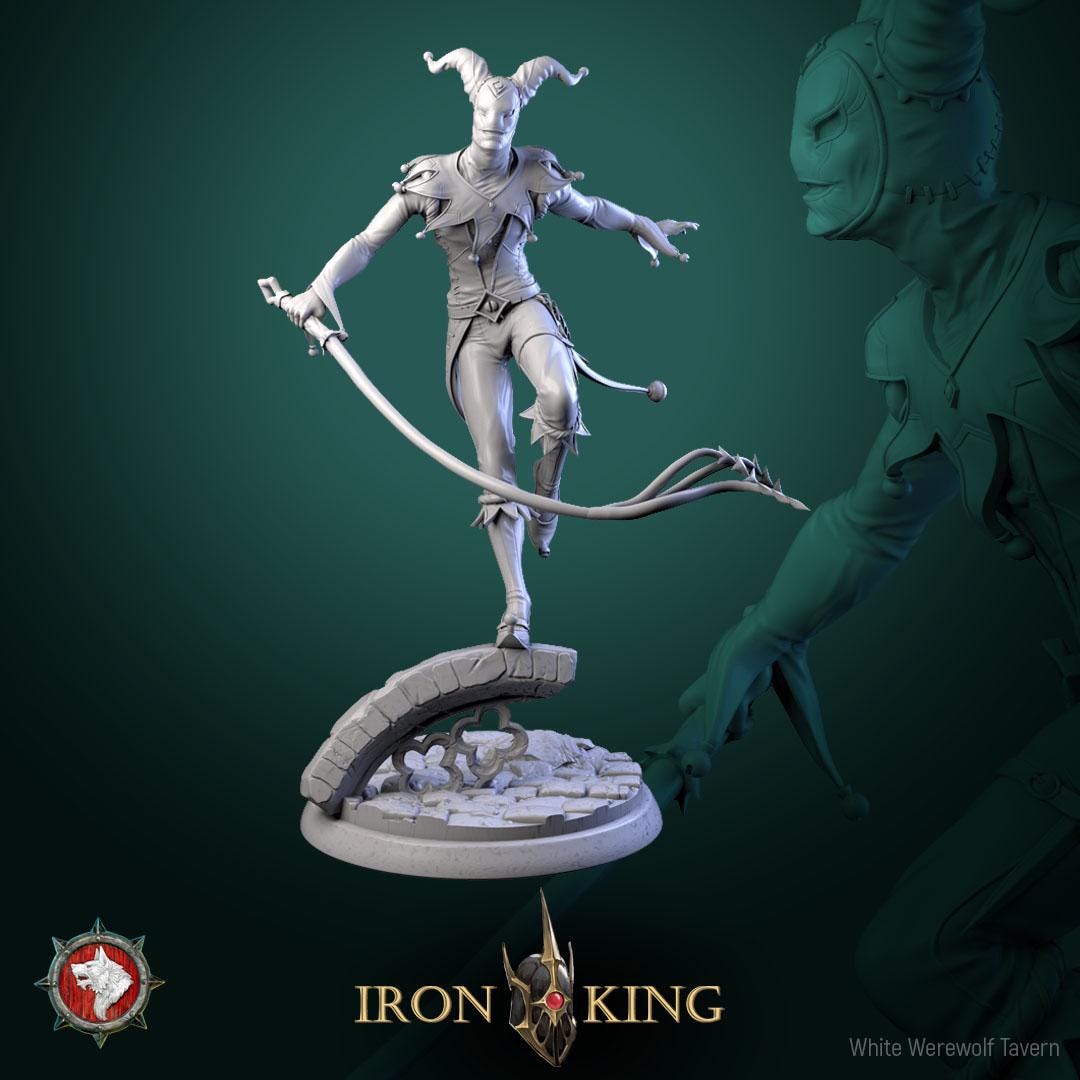Jester Killers | TABLETOP SCALE | TTRPG D&D Miniature | White Werewolf Tavern