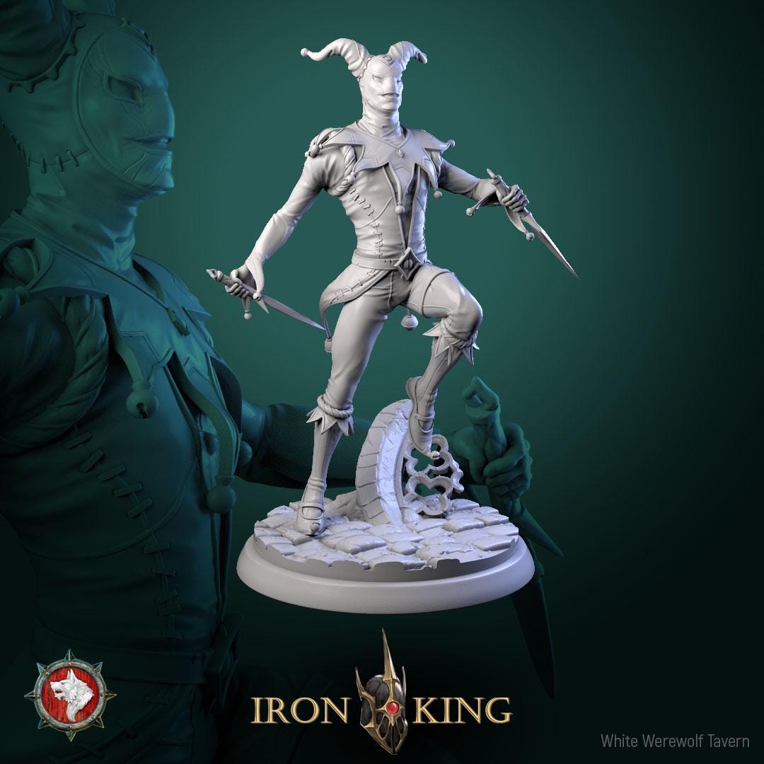Jester Killers | TABLETOP SCALE | TTRPG D&D Miniature | White Werewolf Tavern