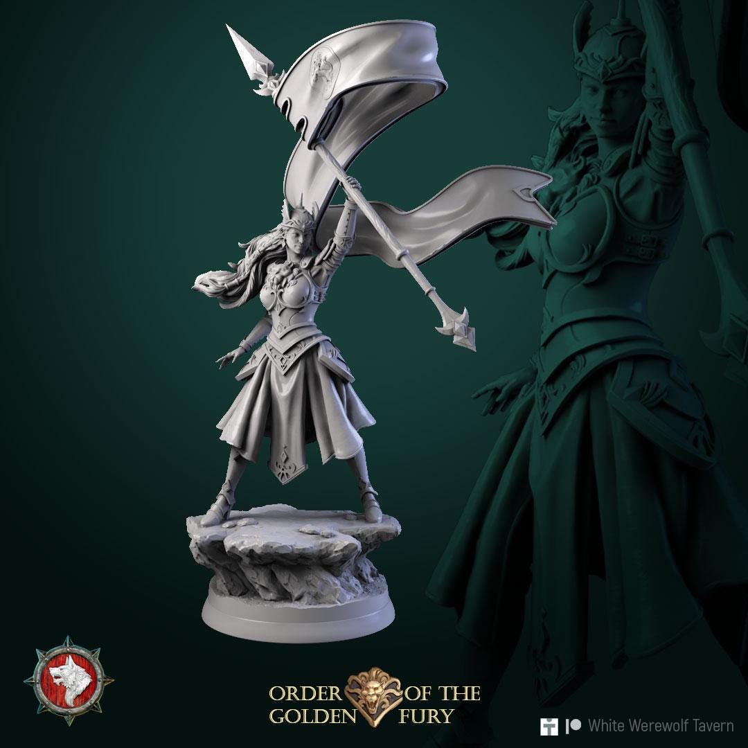 Katharina | TABLETOP SCALE | TTRPG D&D Miniature | White Werewolf Tavern