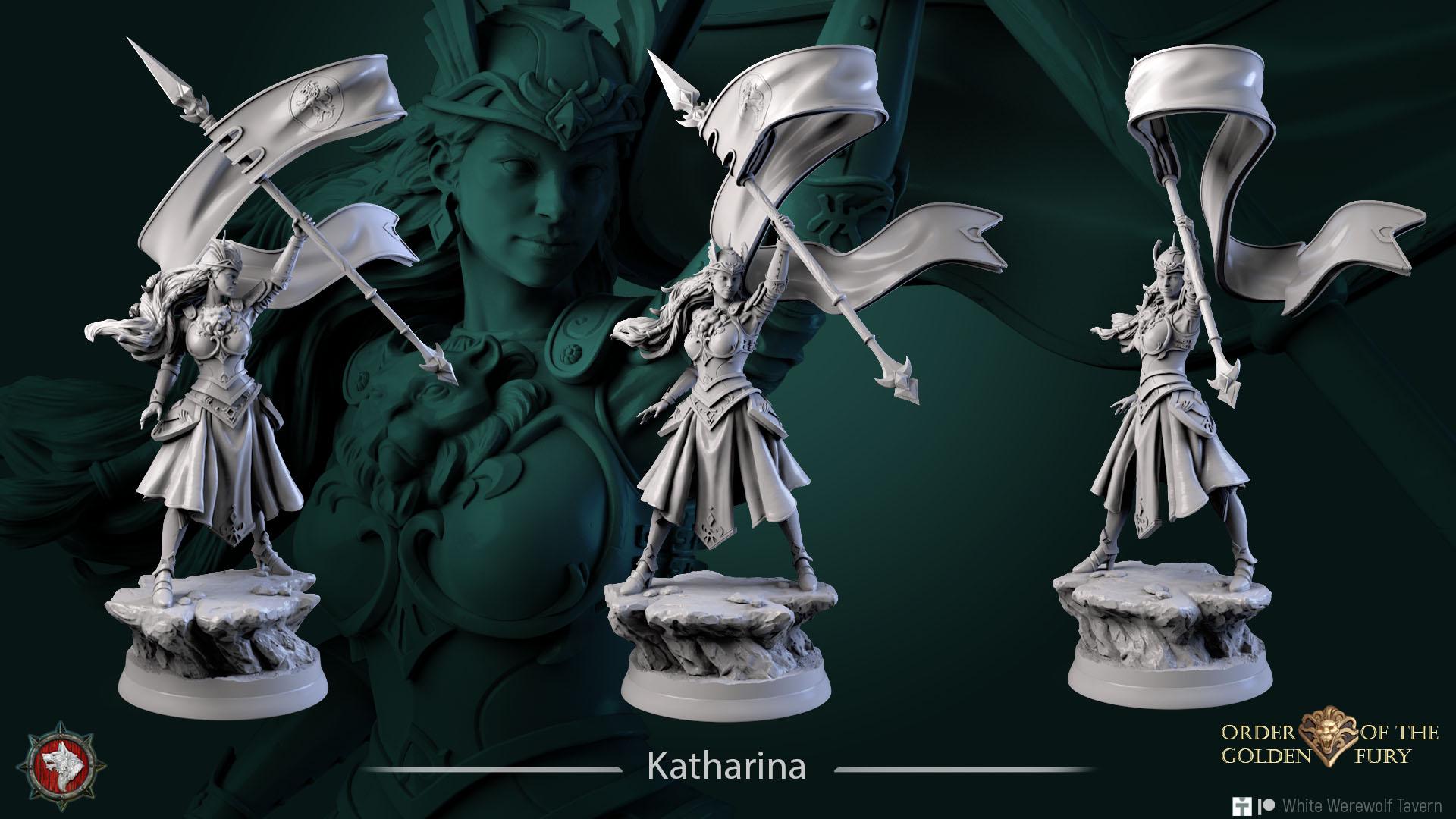 Katharina | TABLETOP SCALE | TTRPG D&D Miniature | White Werewolf Tavern