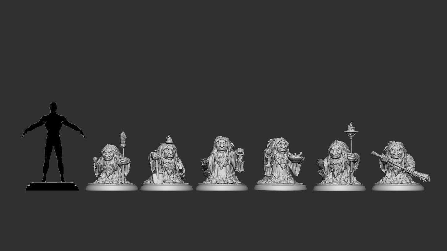 Kleaning Krew | TABLETOP SCALE | TTRPG D&D Miniature | White Werewolf Tavern