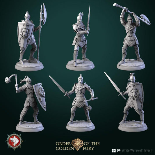 Knights | TABLETOP SCALE | TTRPG D&D Miniature | White Werewolf Tavern