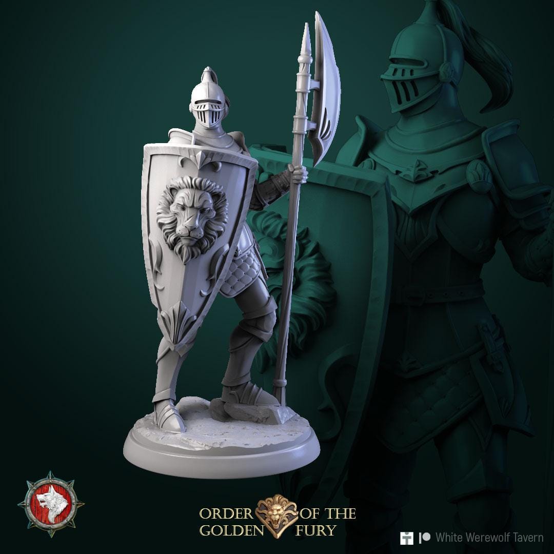 Knights | TABLETOP SCALE | TTRPG D&D Miniature | White Werewolf Tavern