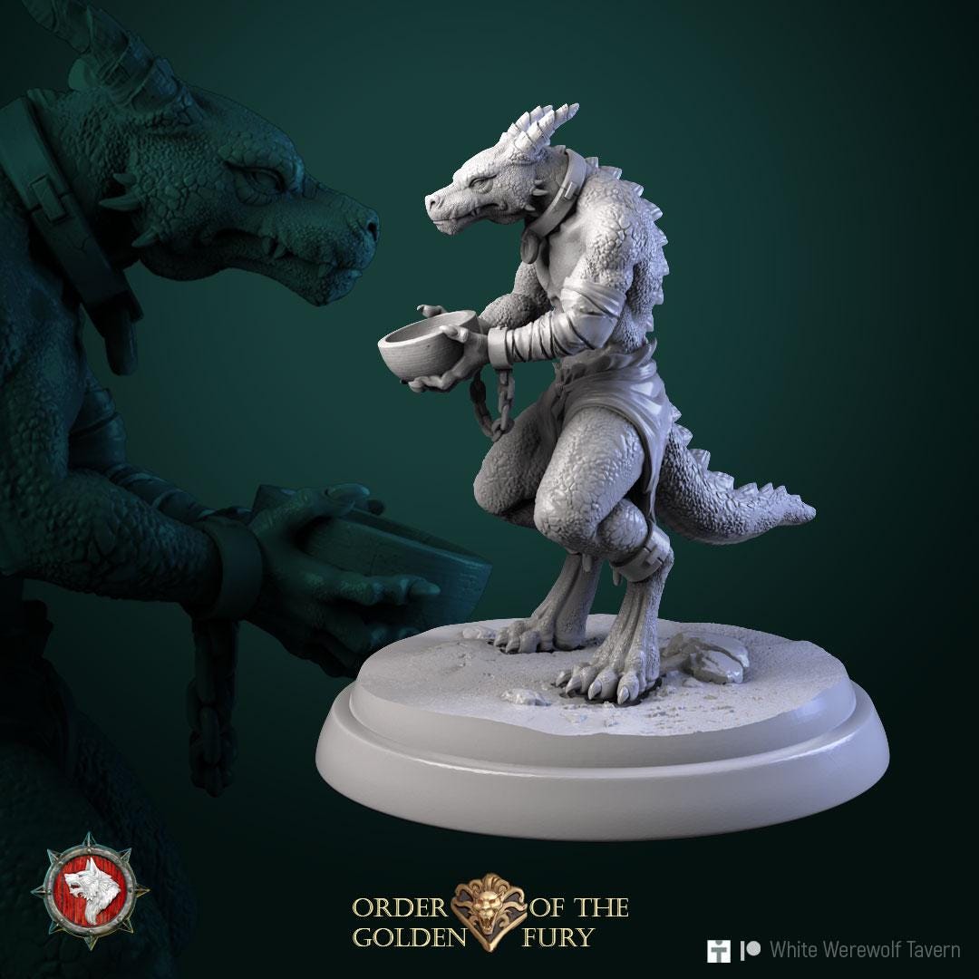 Kobold Slaves | TABLETOP SCALE | TTRPG D&D Miniature | White Werewolf Tavern