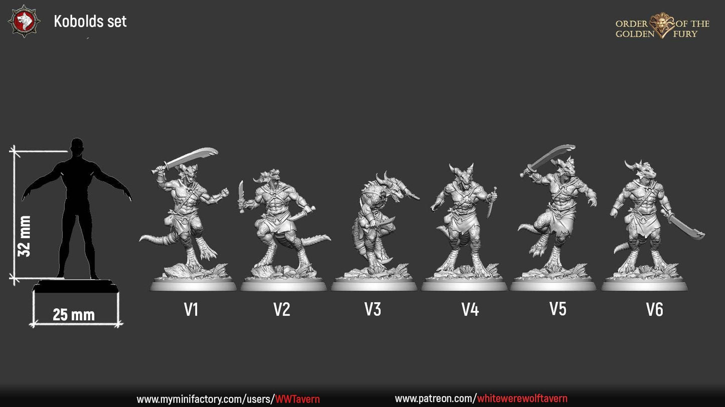Kobolds | TABLETOP SCALE | TTRPG D&D Miniature | White Werewolf Tavern