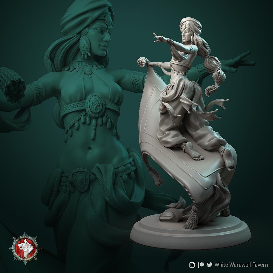 Laila | TTRPG D&D Miniature | White Werewolf Tavern