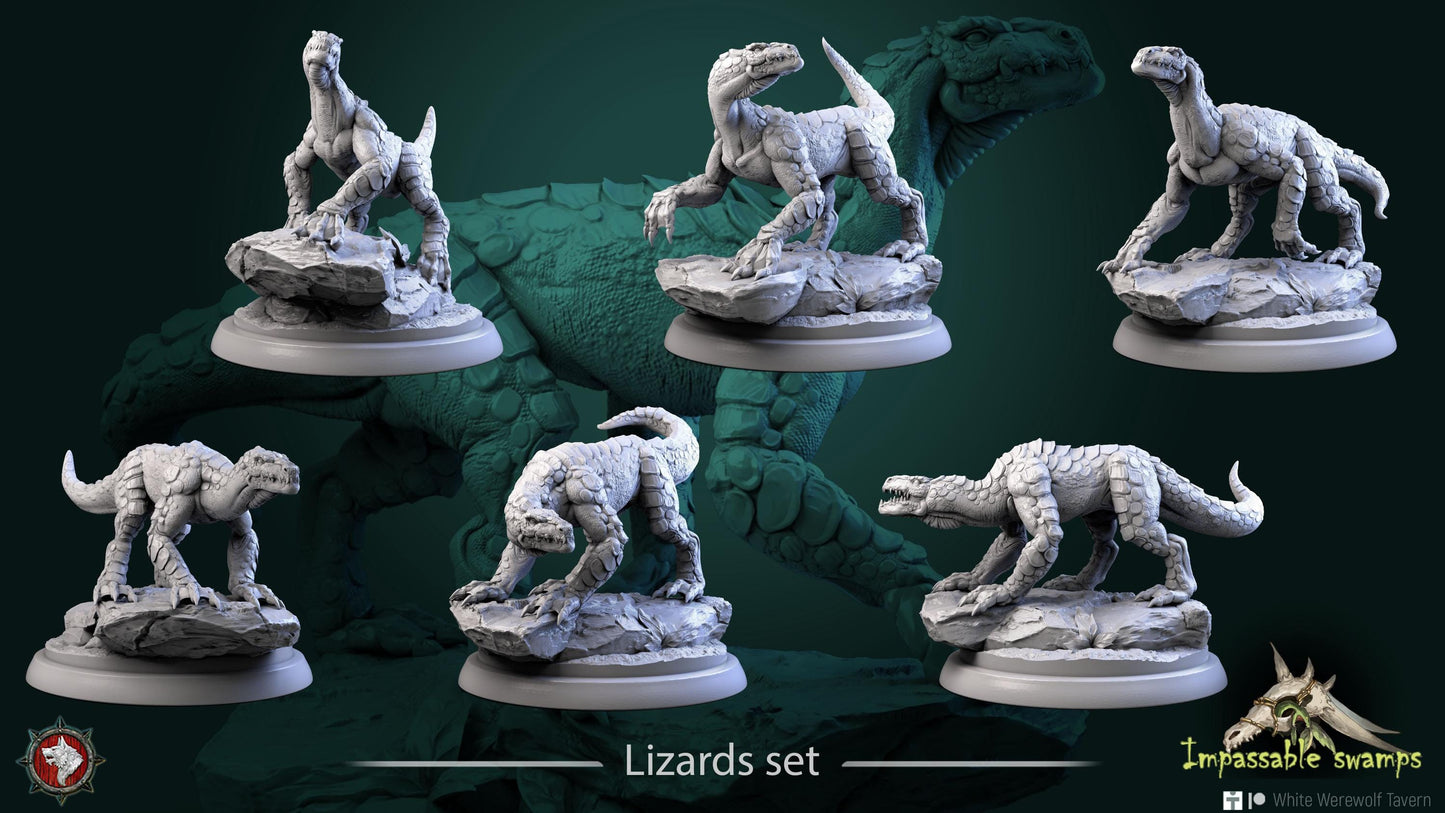 Lizards | TABLETOP SCALE | TTRPG D&D Miniature | White Werewolf Tavern
