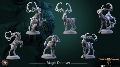 Magic Deer | TABLETOP SCALE | TTRPG D&D Miniature | White Werewolf Tavern