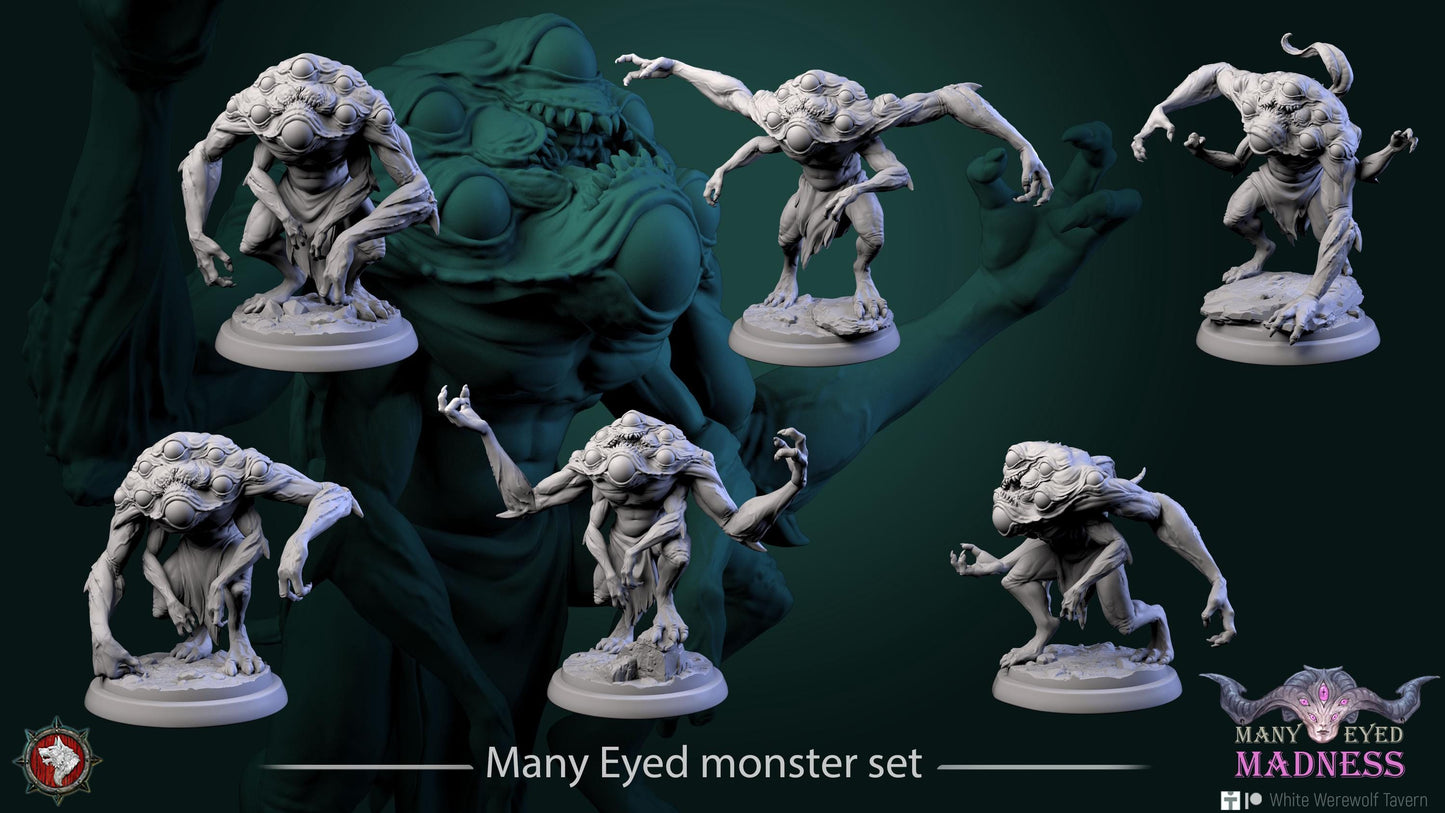 Many Eyed Monsters | TABLETOP SCALE | TTRPG D&D Miniature | White Werewolf Tavern