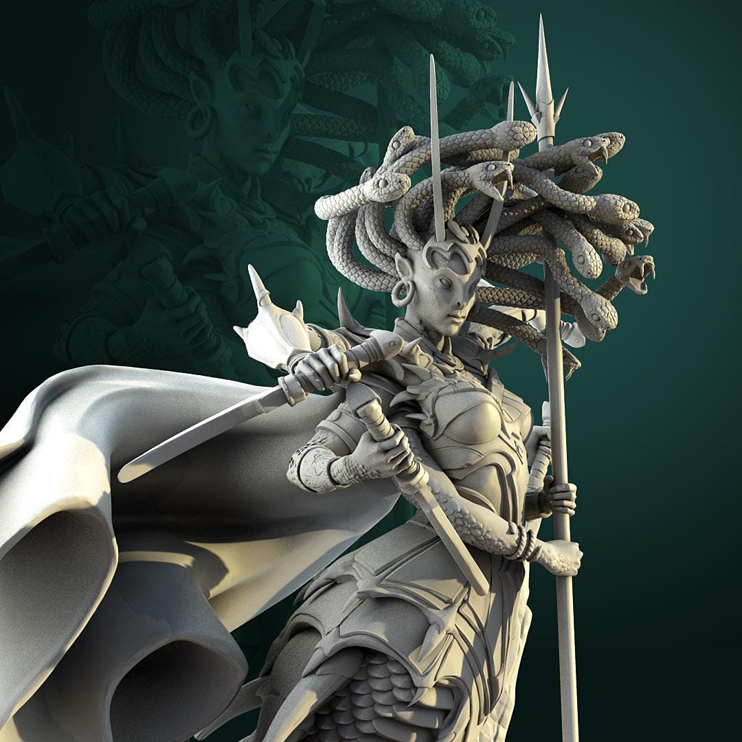 Medusa | TTRPG D&D Miniature | White Werewolf Tavern