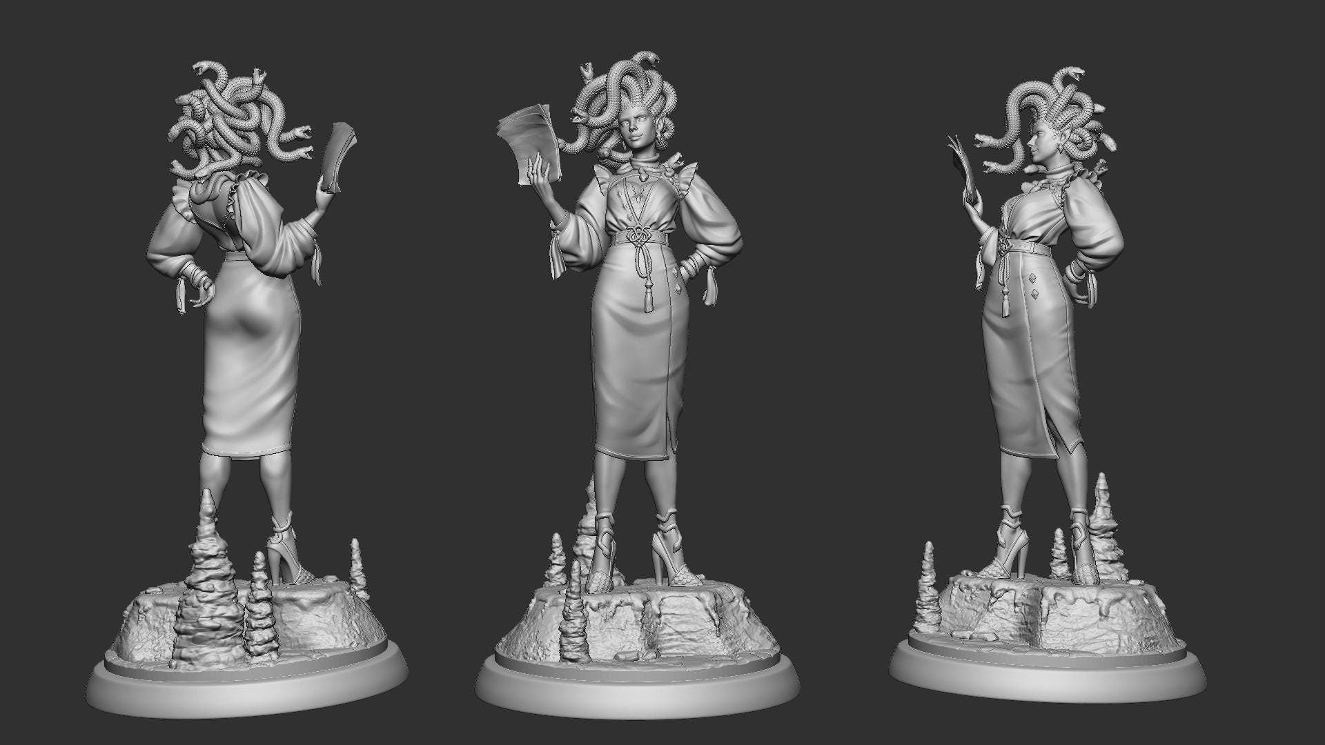Medusa Director | TABLETOP SCALE | TTRPG D&D Miniature | White Werewolf Tavern