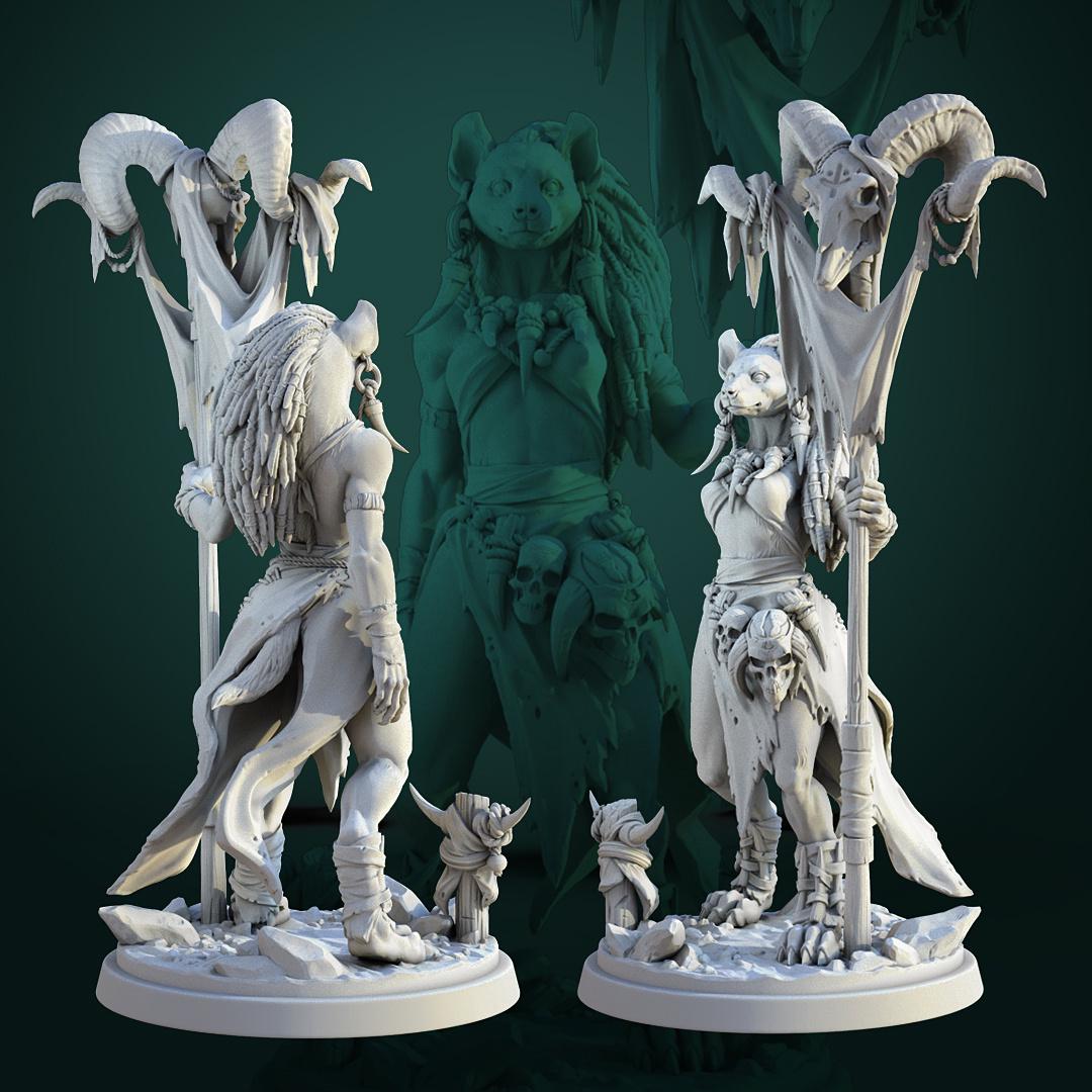 Meirsoa, Gnoll | TABLETOP SCALE | TTRPG D&D Miniature | White Werewolf Tavern