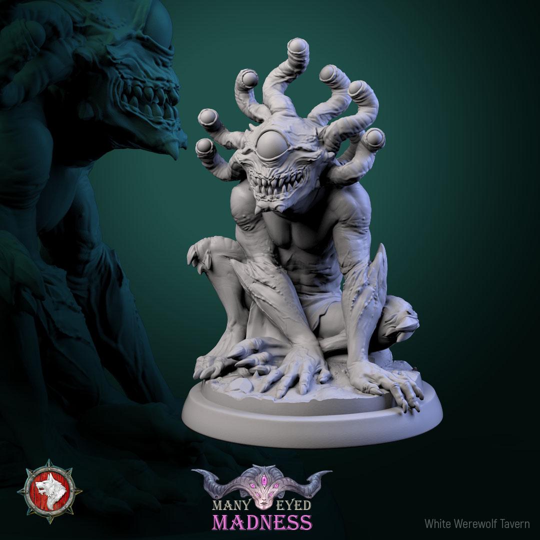 Morhpeyes, Beholder Humanoids | TABLETOP SCALE | TTRPG D&D Miniature | White Werewolf Tavern