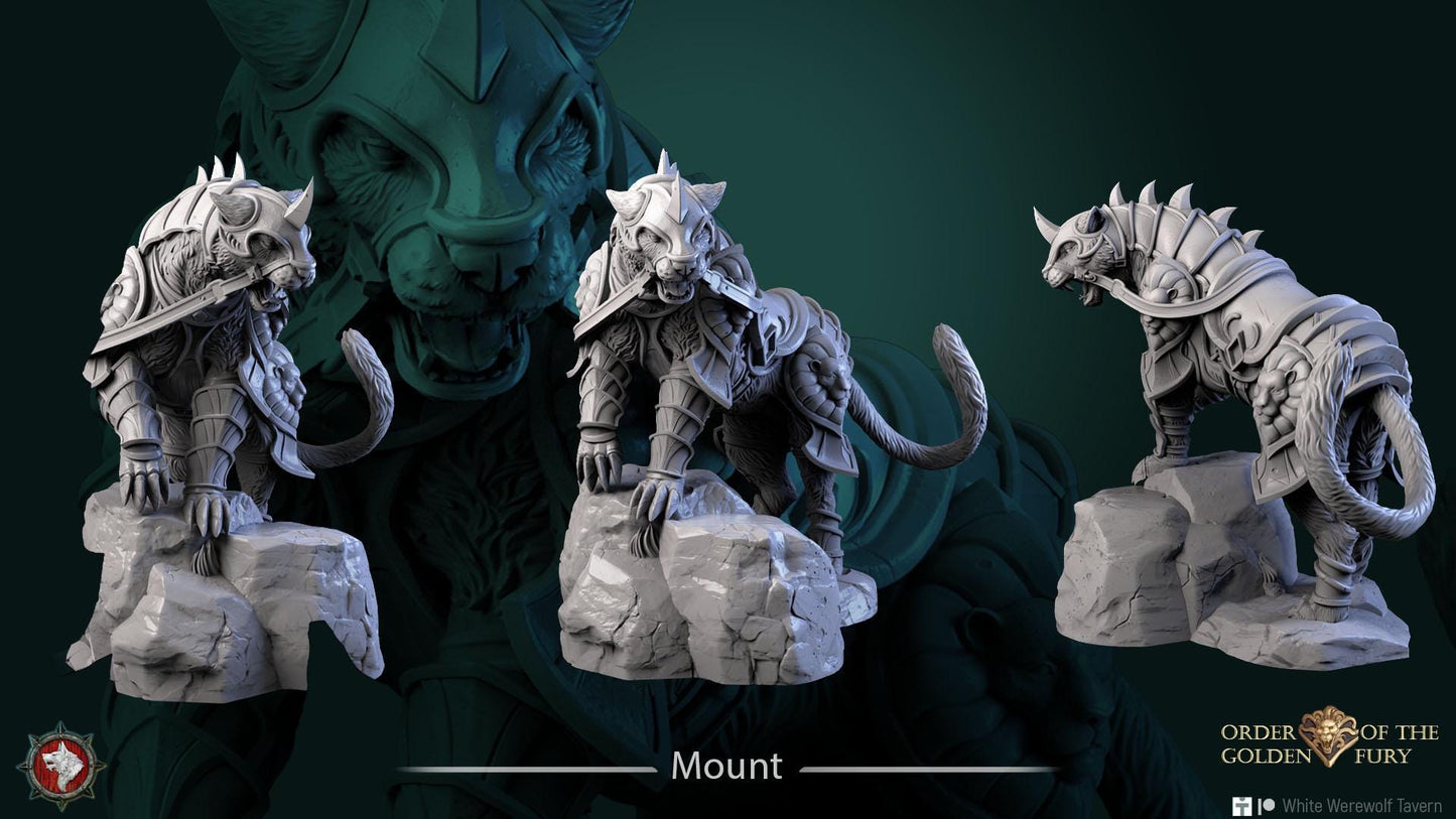 Mount Warcat | TABLETOP SCALE | TTRPG Miniature | White Werewolf Tavern