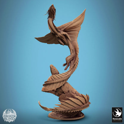 Gold Dragon Fly, 2024 Redesign, Metallic Monster | TABLETOP SCALE | TTRPG Dragon Miniature | Rescale Miniatures