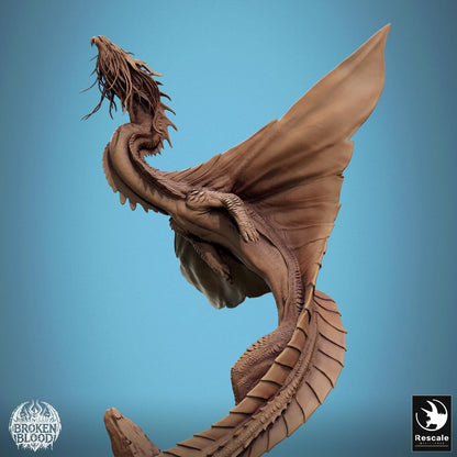 Gold Dragon Fly, 2024 Redesign, Metallic Monster | TABLETOP SCALE | TTRPG Dragon Miniature | Rescale Miniatures
