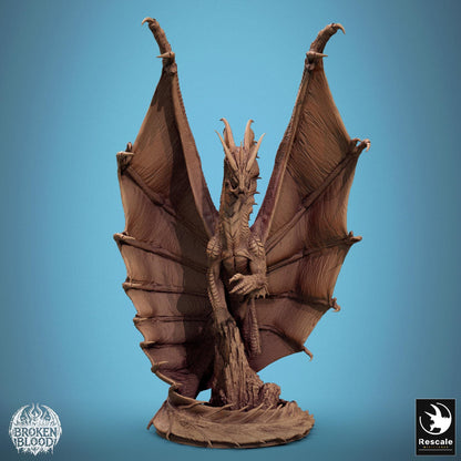 Gold Dragon, Legendary Metallic Monster | TABLETOP SCALE | TTRPG Dragon Miniature | Rescale Miniatures