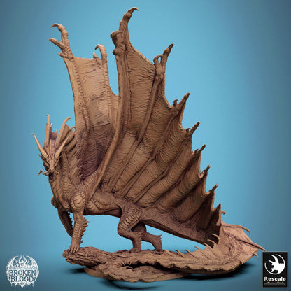 Gold Dragon, Legendary Metallic Monster | TABLETOP SCALE | TTRPG Dragon Miniature | Rescale Miniatures