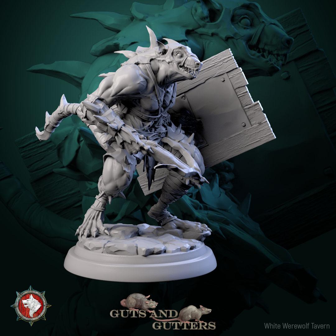 Mutant Rats | TABLETOP SCALE | TTRPG D&D Miniature | White Werewolf Tavern