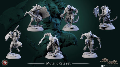 Mutant Rats | TABLETOP SCALE | TTRPG D&D Miniature | White Werewolf Tavern