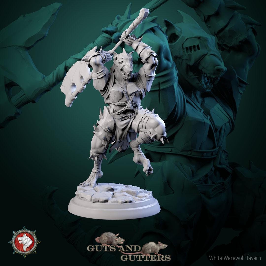 Mutant Rats | TABLETOP SCALE | TTRPG D&D Miniature | White Werewolf Tavern