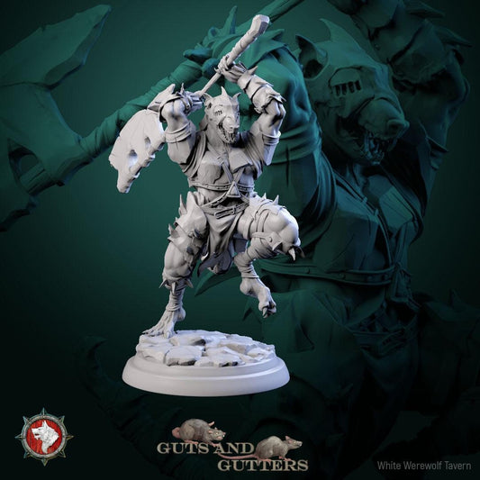 Mutant Rats | TABLETOP SCALE | TTRPG D&D Miniature | White Werewolf Tavern