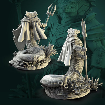Naga Guardian | TABLETOP SCALE | TTRPG D&D Miniature | White Werewolf Tavern