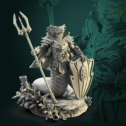 Naga Guardian | TABLETOP SCALE | TTRPG D&D Miniature | White Werewolf Tavern
