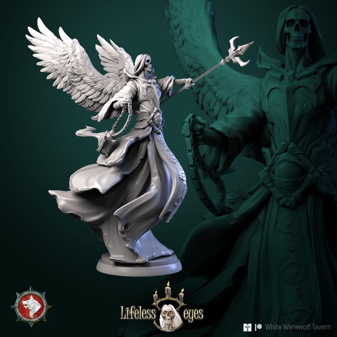 Necromancer Casters | TABLETOP SCALE | TTRPG D&D Miniature | White Werewolf Tavern