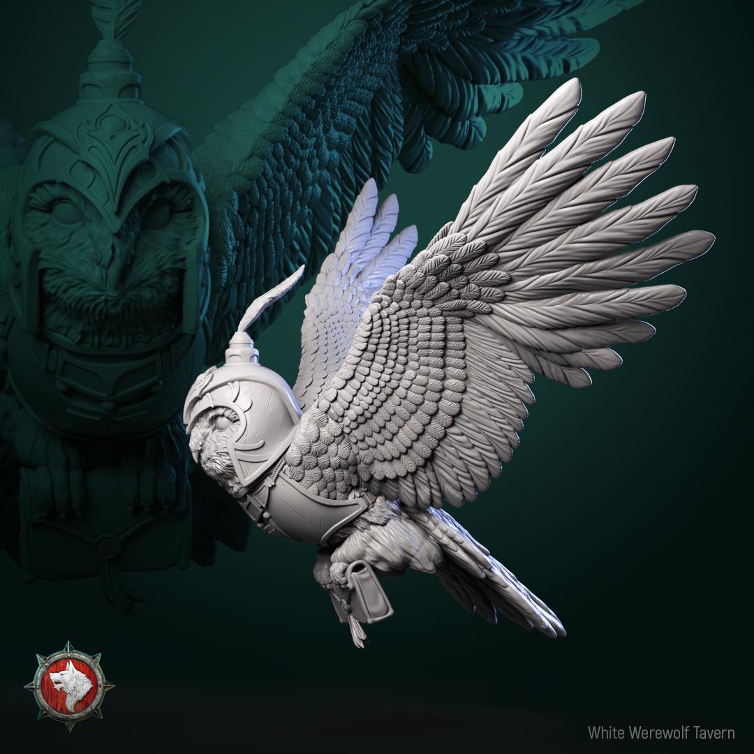 Owl | TABLETOP SCALE | D&D TTRPG Miniature | White Werewolf Tavern