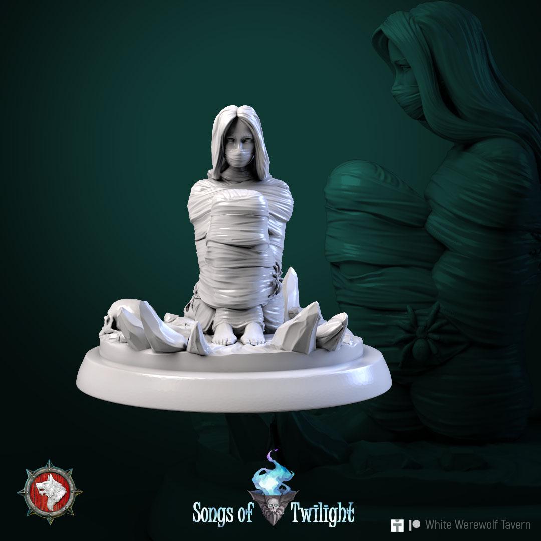 People in Cocoons | TABLETOP SCALE | TTRPG D&D Miniature | White Werewolf Tavern