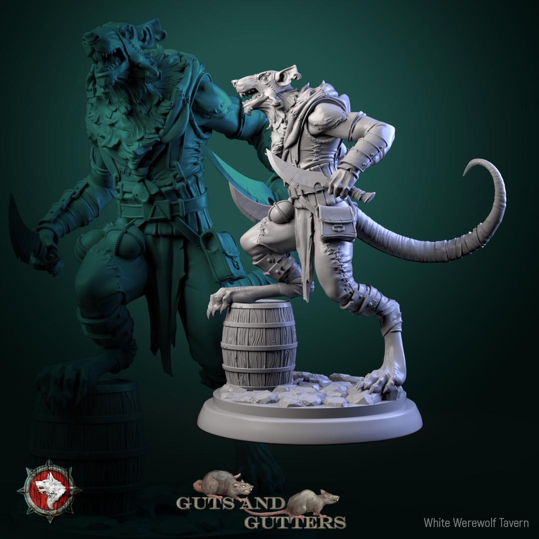 Rogue Rats | TABLETOP SCALE | TTRPG D&D Miniature | White Werewolf Tavern