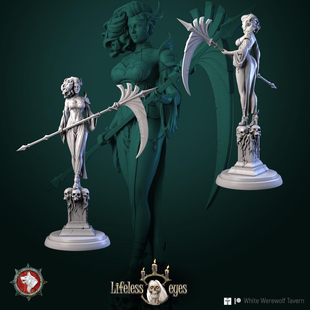 Semenriel, Dark Reaper | D&D TTRPG Miniature | White Werewolf Tavern