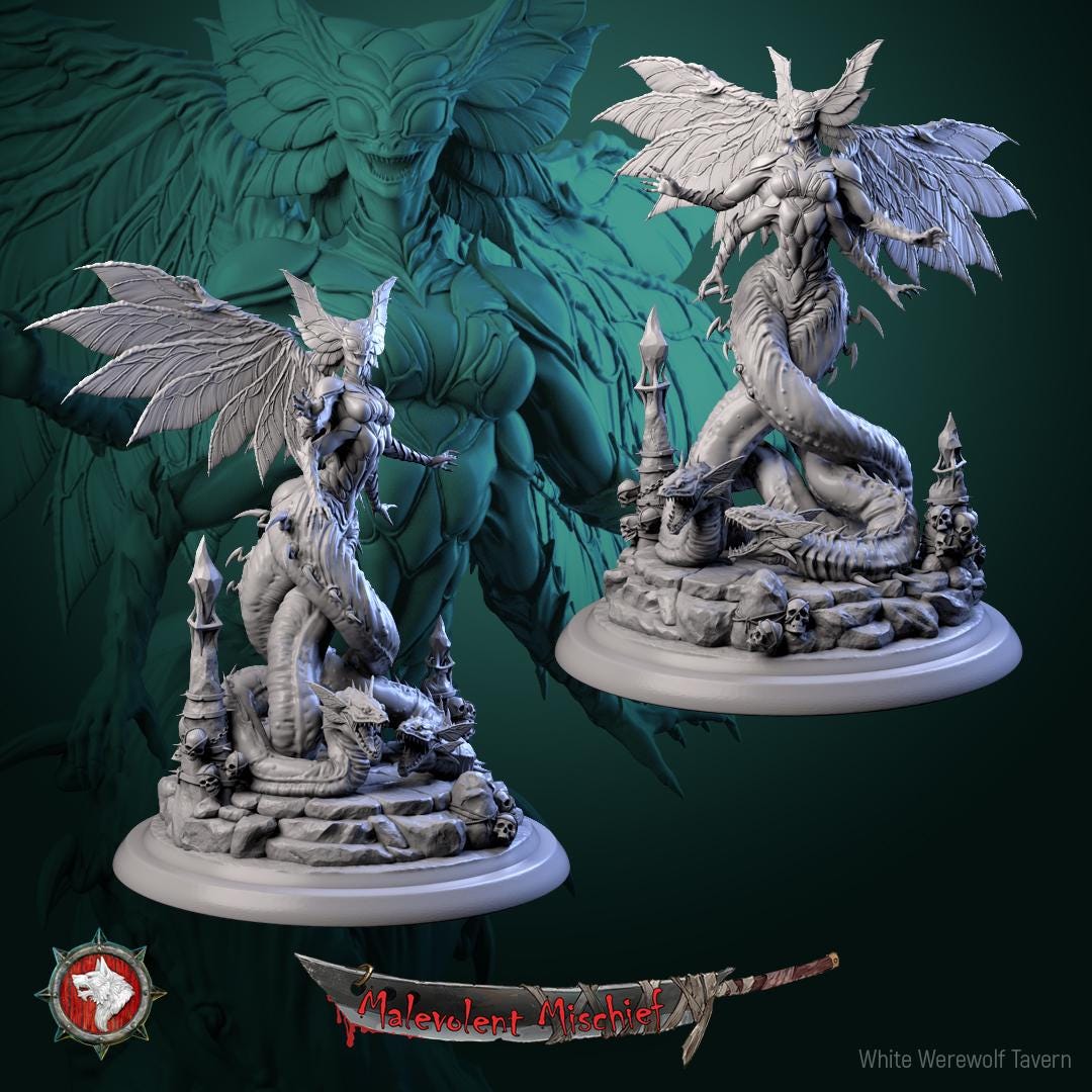 Seraphine the Dreadmother | TABLETOP SCALE | TTRPG D&D Miniature | White Werewolf Tavern