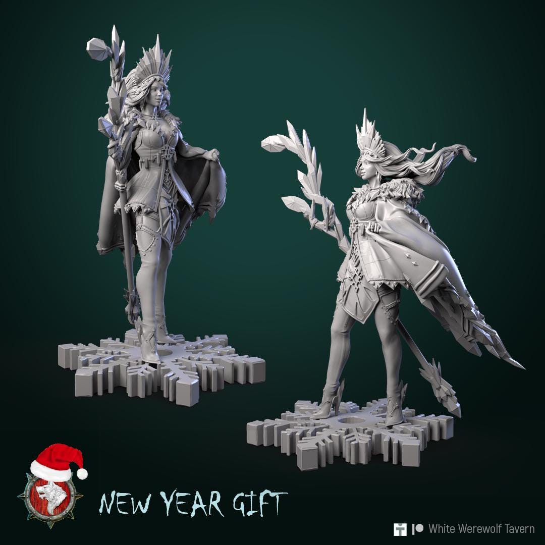 Snowmaiden | D&D TTRPG Miniature | White Werewolf Tavern