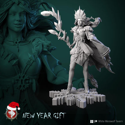 Snowmaiden | D&D TTRPG Miniature | White Werewolf Tavern