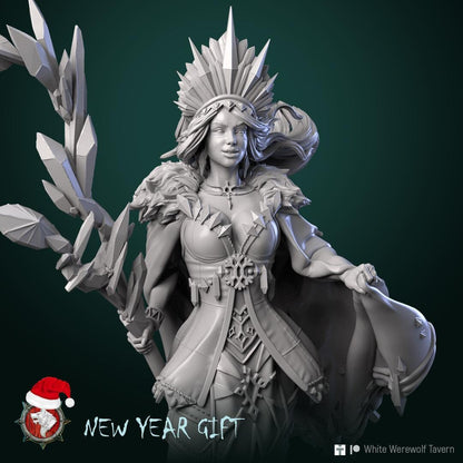 Snowmaiden | D&D TTRPG Miniature | White Werewolf Tavern