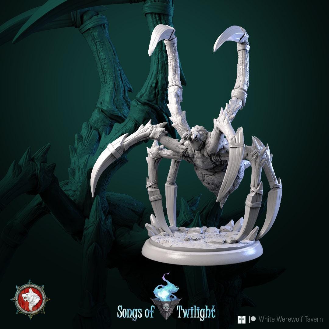 Spiders | TABLETOP SCALE | TTRPG Miniature | White Werewolf Tavern