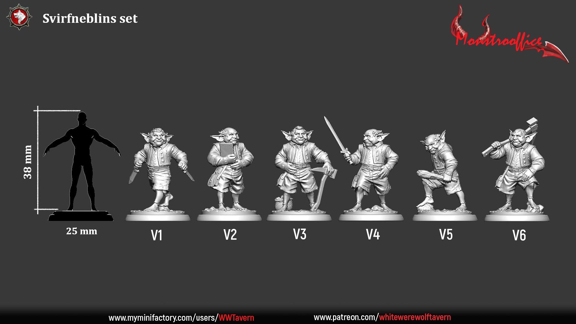Svirfneblins | TABLETOP SCALE | TTRPG Miniature | White Werewolf Tavern