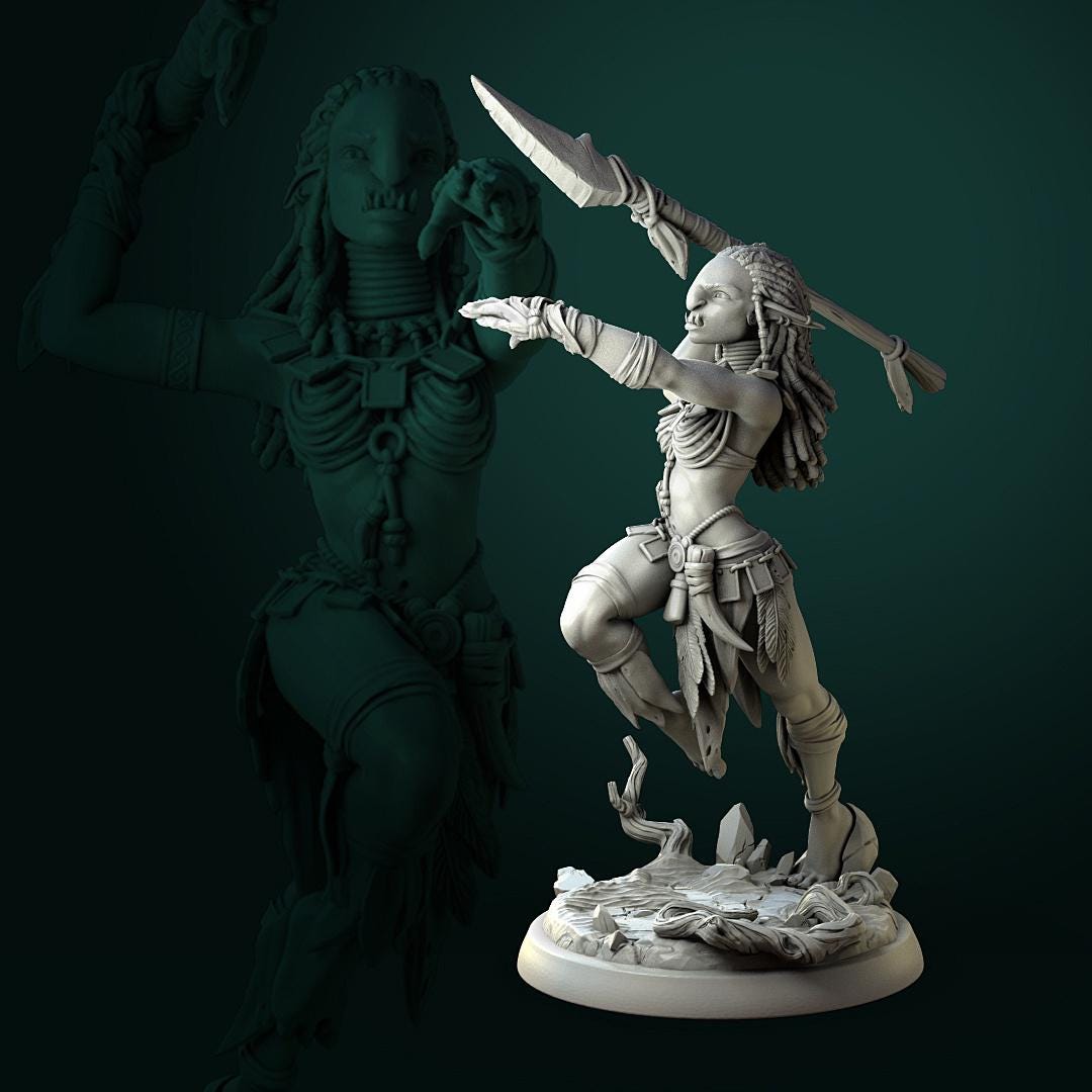 Troll Girls | TABLETOP SCALE | TTRPG Miniature | White Werewolf Tavern
